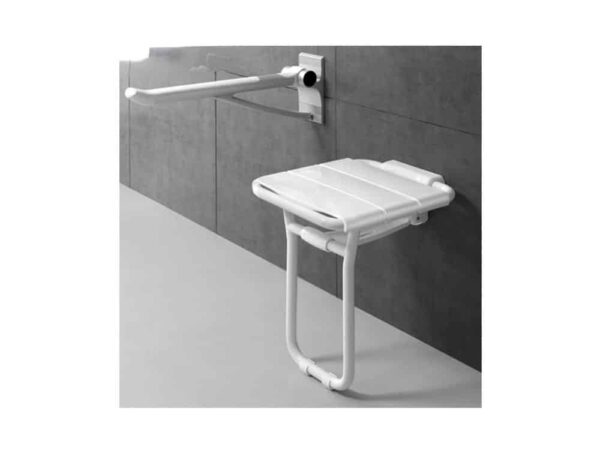 Siège de douche relevable avec pied – Image 3