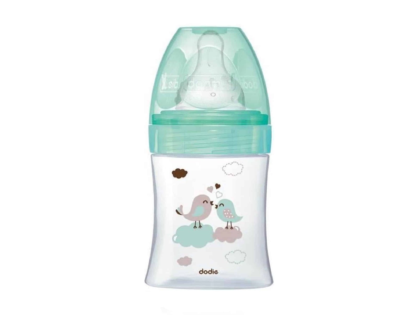 Biberon Verre 150mL tétine ronde 3 vitesses Oiseaux