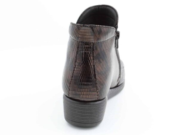 Bottine Lizard Zip bronze – Image 4