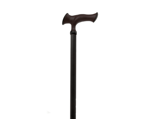 Canne réglable avec poignée ergonomique marron
