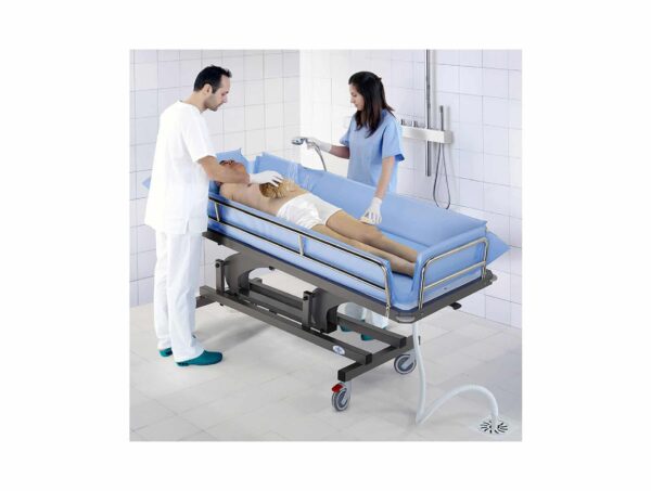 Chariot brancard de douche hydraulique avec coussin – Image 3