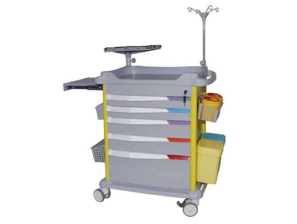 Chariot de soin d’urgence à 5 tiroirs – Image 2