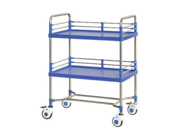 Chariot en Inox à 2 plateaux en ABS
