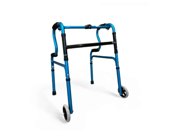 Déambulateur articulé pliable Bleu