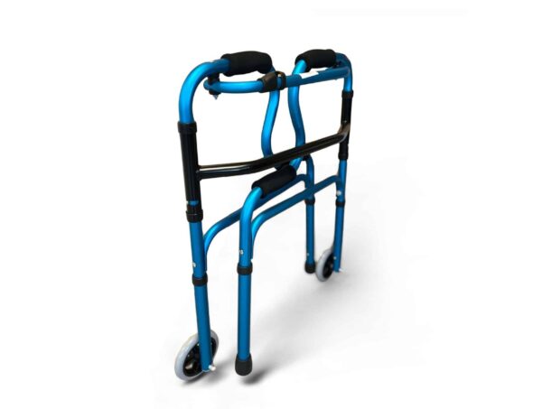 Déambulateur articulé pliable Bleu – Image 4