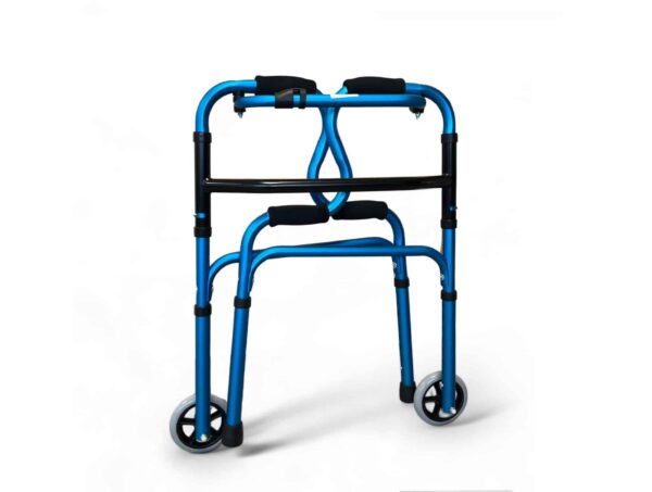 Déambulateur articulé pliable Bleu – Image 3