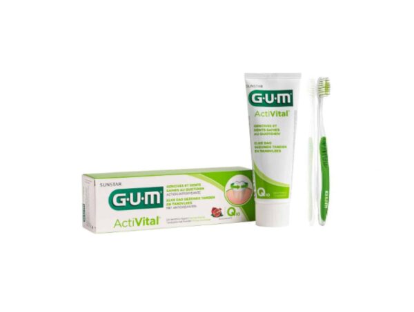 Dentifrice activital soin quotidien 75ml + brosse activital 5gum28cy