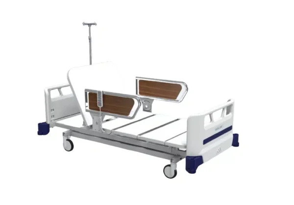 Lit Électrique Réglable avec Chaise Rotative et Barrières