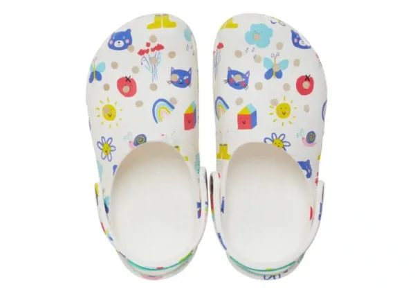 Sabot Crocs Classic Doodle Print T White/Multi – Image 5